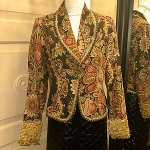 EXQUISITE! Floral brocade Tapestry Blazer Sz 6